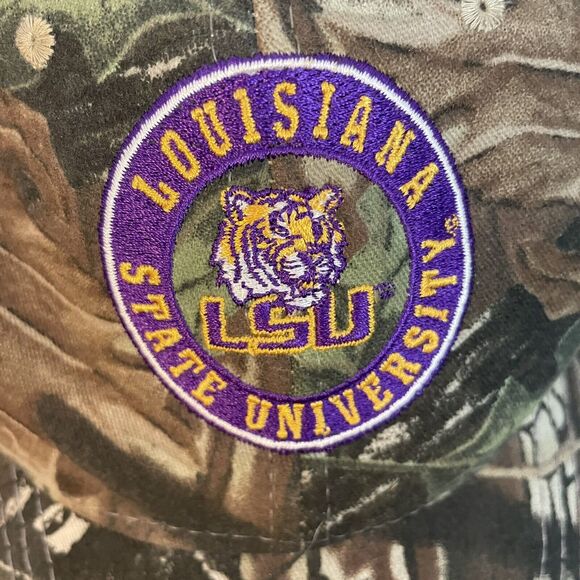 LSU Trucker Hat Tigers Mossy Oak Camo Ball Cap College Football Adjustable - Picture 9 of 12